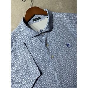 Turtleson Golf Polo Shirt Short Sleeve Mens XL AOP Performance Stretch Blue